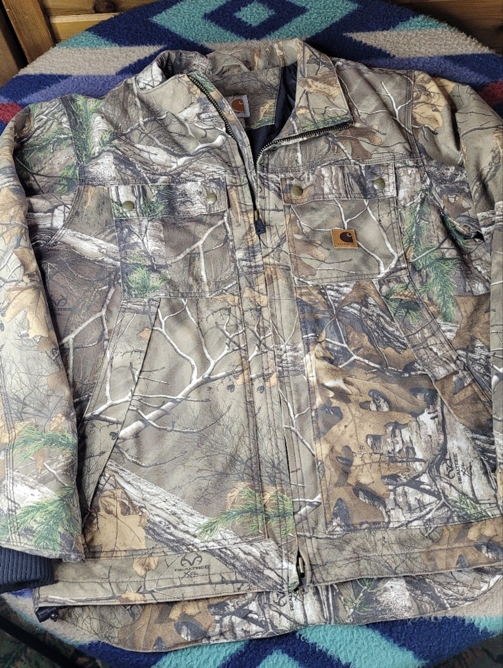 Carhartt Realtree Camo Jacket Mens Medium Quilted Insulated Full Zip 101444-977